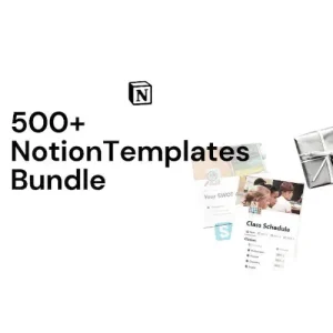 500+ Notion Templates Bundle
